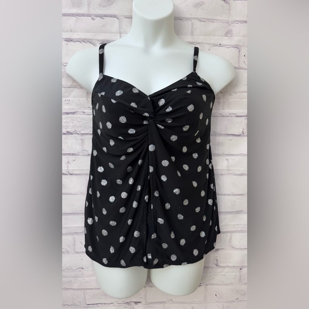 Miraclesuit Love Knot Pizzelles 16W Slimming Tankini Swimsuit Top Underwire